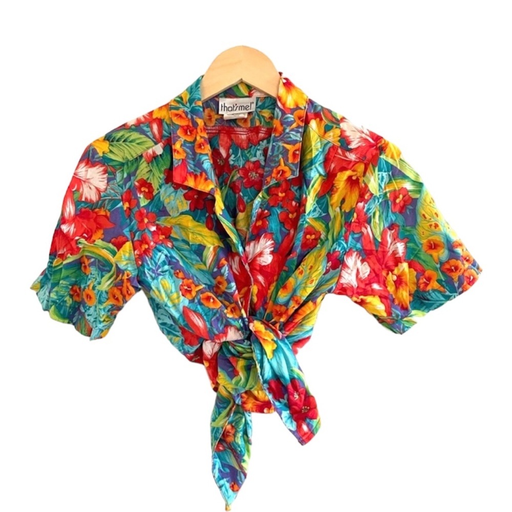 Floral Button Down Shirt - Multicolor